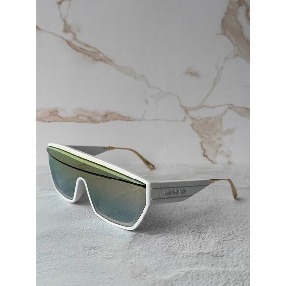 NEW Dior DiorClub M7U Shield Mask Sunglasses White Mirror main image 6